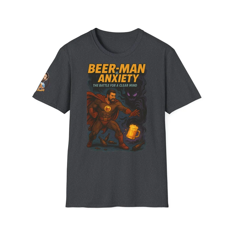 Unisex Soft-style T-Shirt - Beer-Man vs. Anxiety