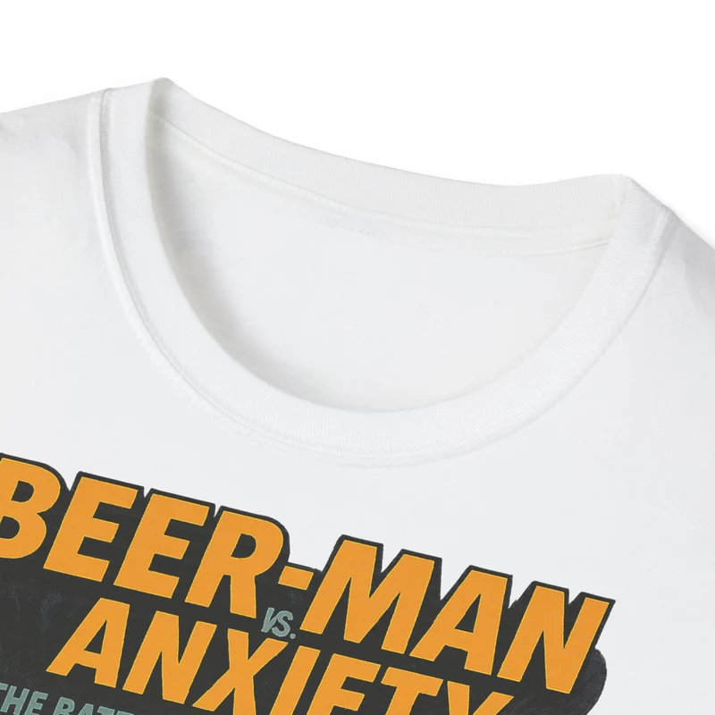 Unisex Soft-style T-Shirt - Beer-Man vs. Anxiety
