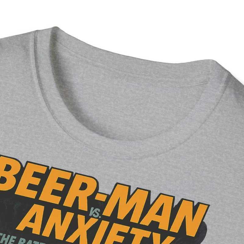 Unisex Soft-style T-Shirt - Beer-Man vs. Anxiety