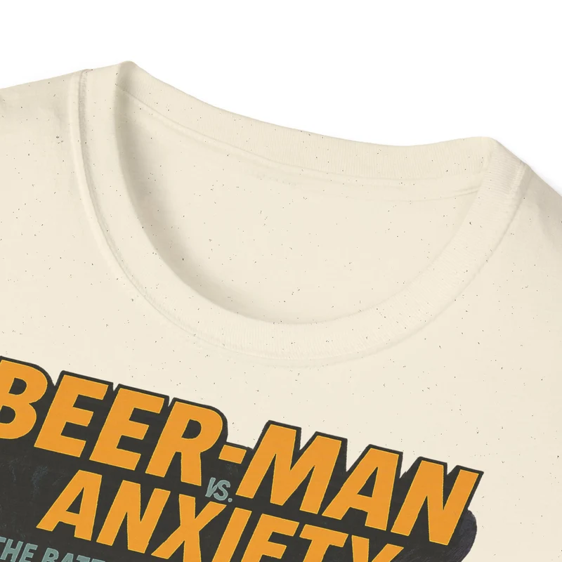 Unisex Soft-style T-Shirt - Beer-Man vs. Anxiety