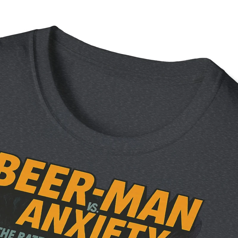 Unisex Soft-style T-Shirt - Beer-Man vs. Anxiety