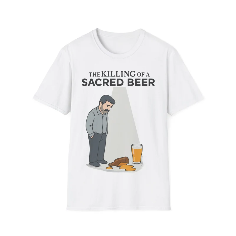 Unisex soft-style T-Shirt - 'The Killing of a Sacred Beer'