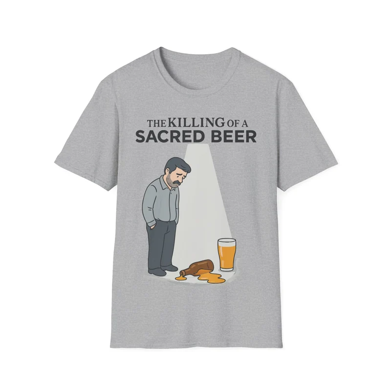Unisex soft-style T-Shirt - 'The Killing of a Sacred Beer'
