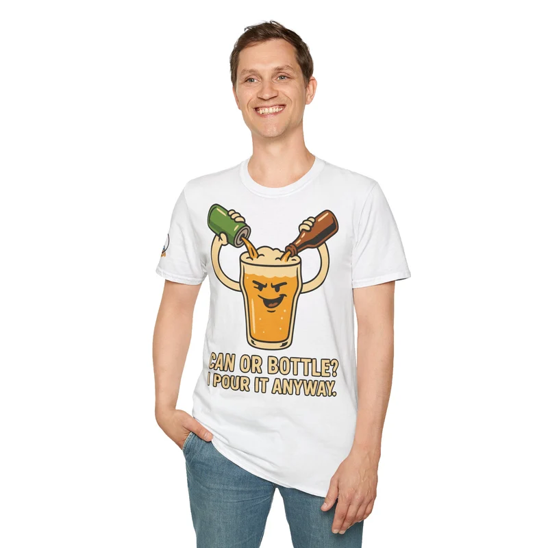 Unisex Soft-Style T-Shirt - Bottle or Can?