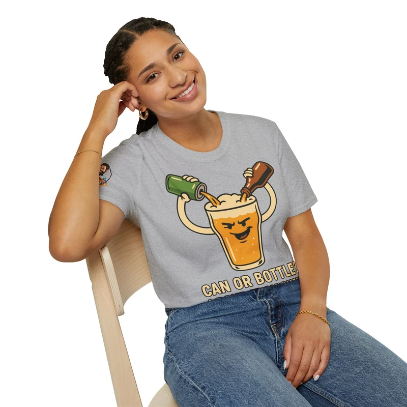 Unisex Soft-Style T-Shirt - Bottle or Can?