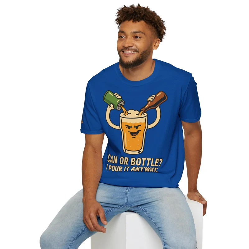 Unisex Soft-Style T-Shirt - Bottle or Can?