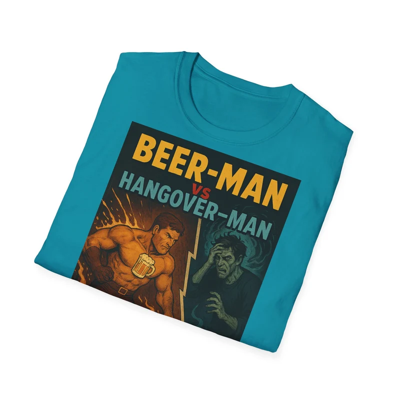 Unisex Softstyle T-Shirt - Beer-Man vs Hang-Over Man