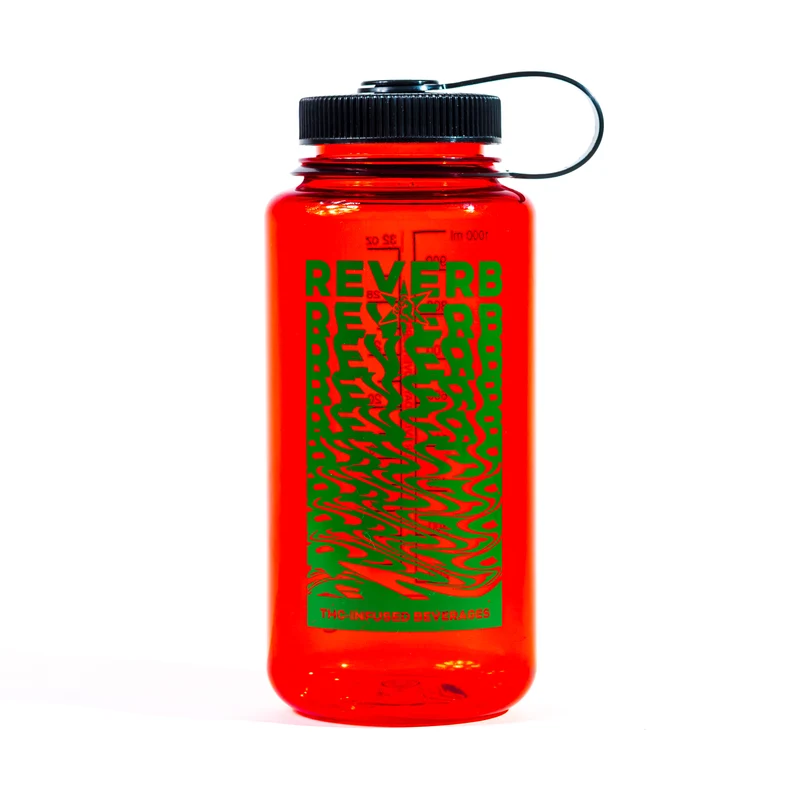 Reverb Nalgene Water Bottle- Red and Green