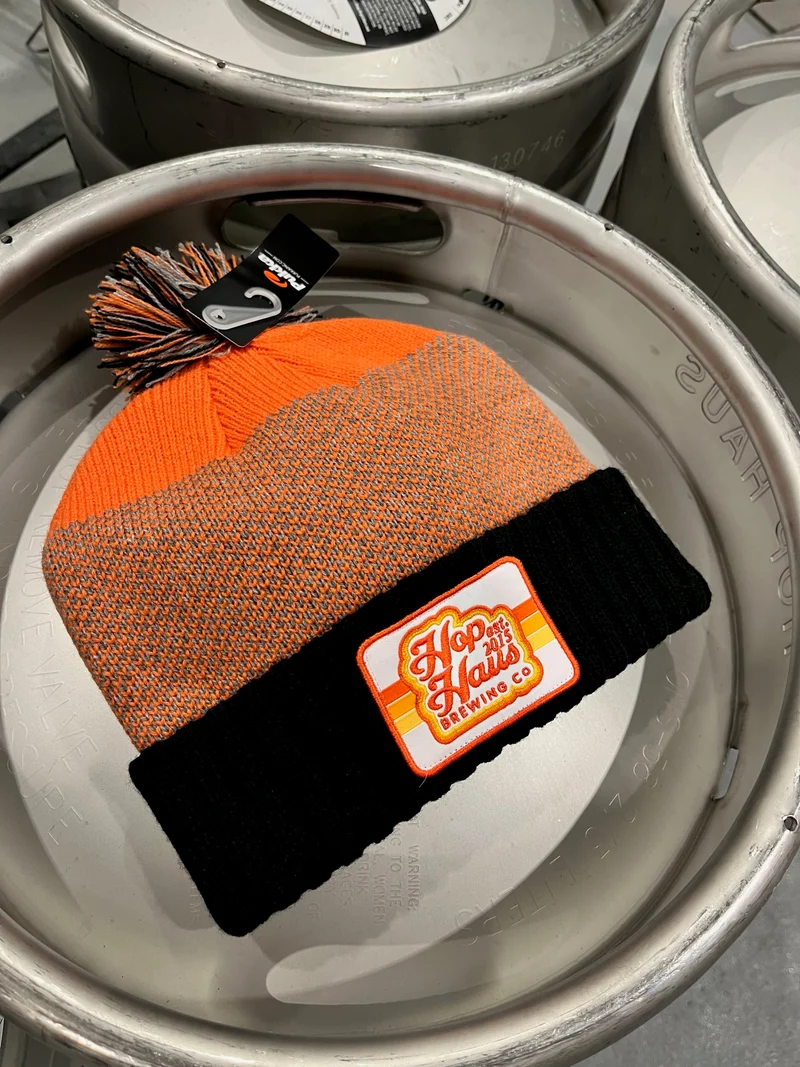 Black/orange winter hat
