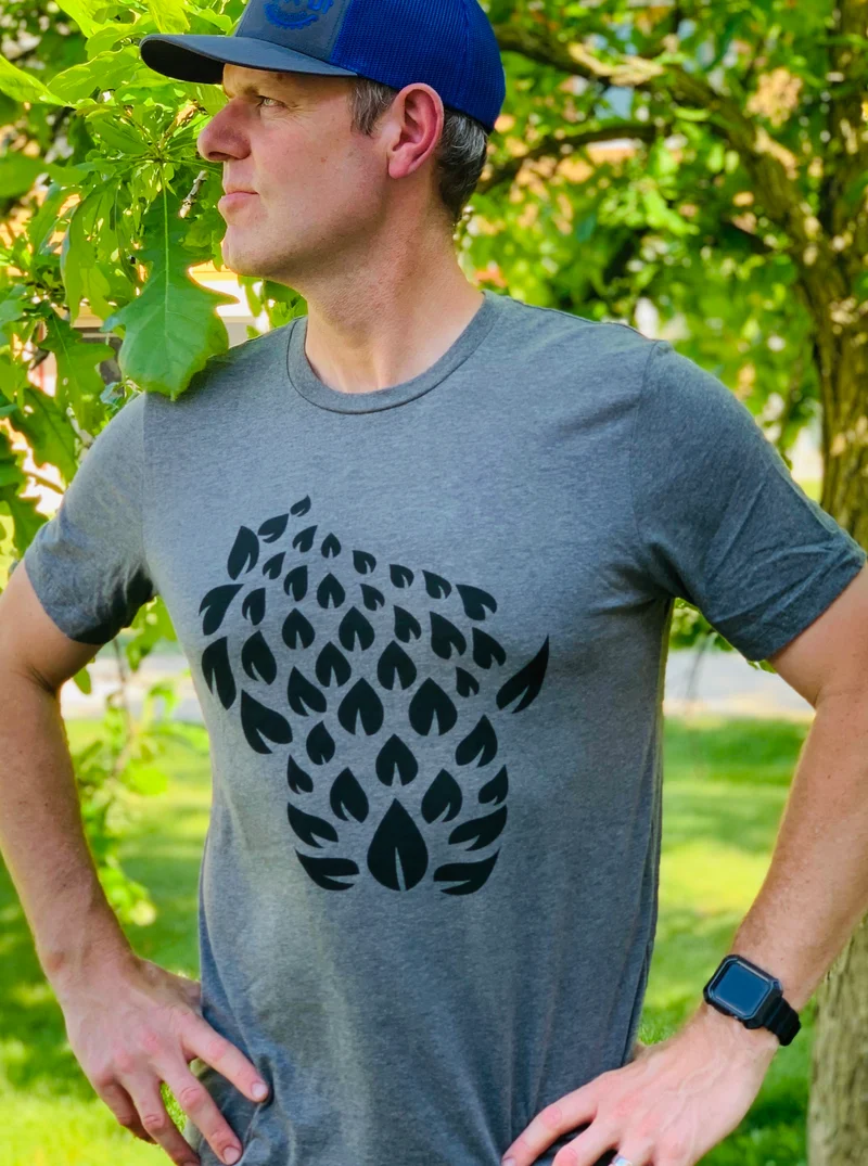 Grey Wisco-Hop shirt