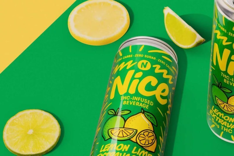 THC RI SINGLE Nice Beverage Co. Lemon Lime 5mg