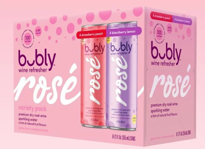 Rose Sparkling bubly wine refresher 8pk Variety Pack