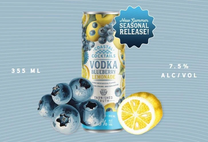 Cocktail Coastal Cocktails 4pk Vodka Blueberry Lemonade