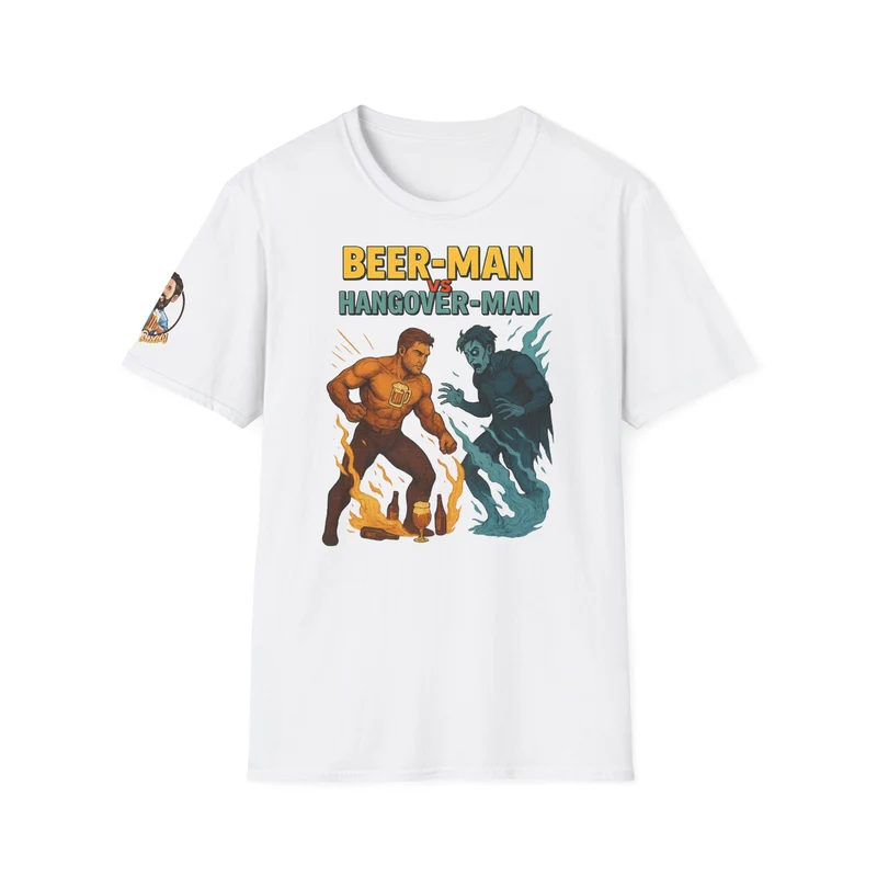 Unisex Softstyle T-Shirt - Beer-Man vs Hangover Man