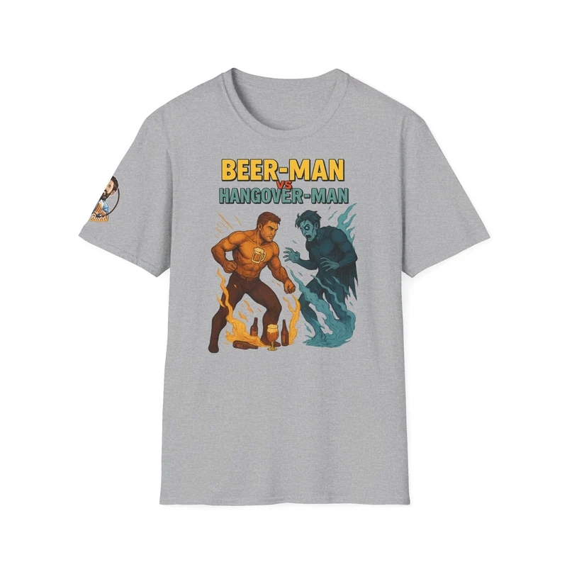 Unisex Softstyle T-Shirt - Beer-Man vs Hangover Man