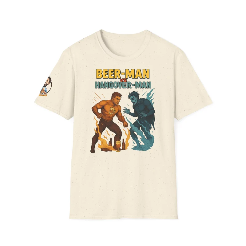 Unisex Softstyle T-Shirt - Beer-Man vs Hangover Man