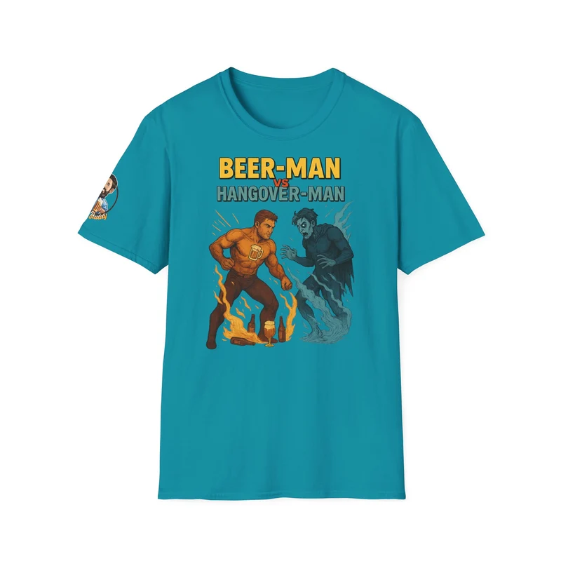 Unisex Softstyle T-Shirt - Beer-Man vs Hangover Man