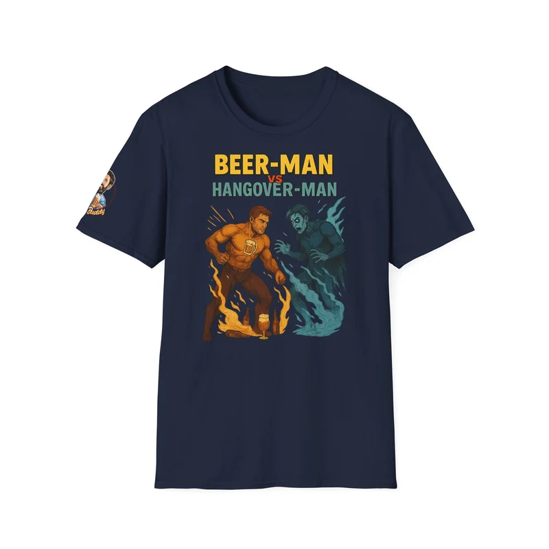 Unisex Softstyle T-Shirt - Beer-Man vs Hangover Man
