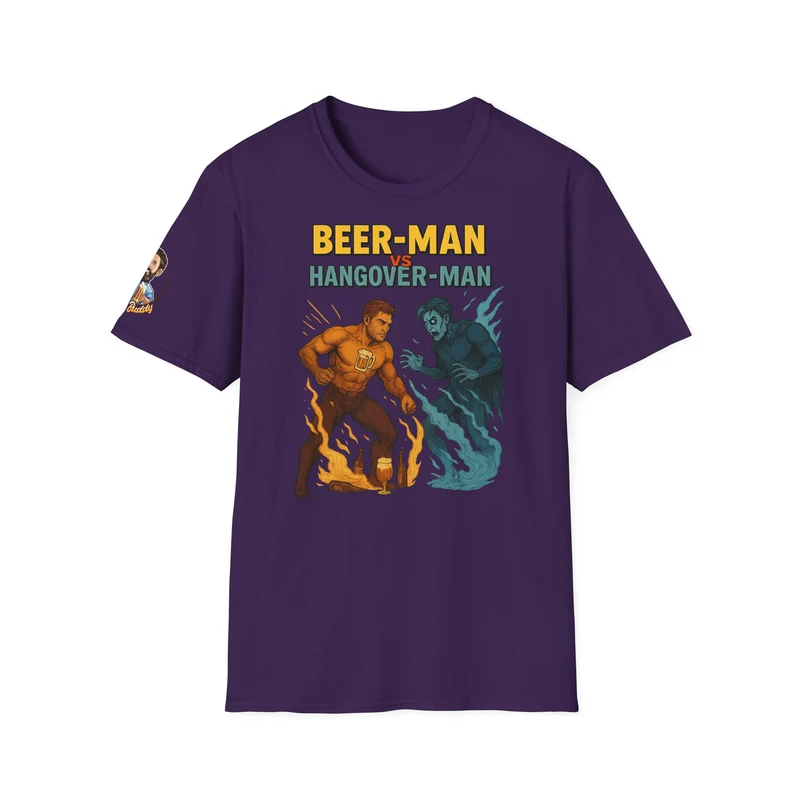 Unisex Softstyle T-Shirt - Beer-Man vs Hangover Man