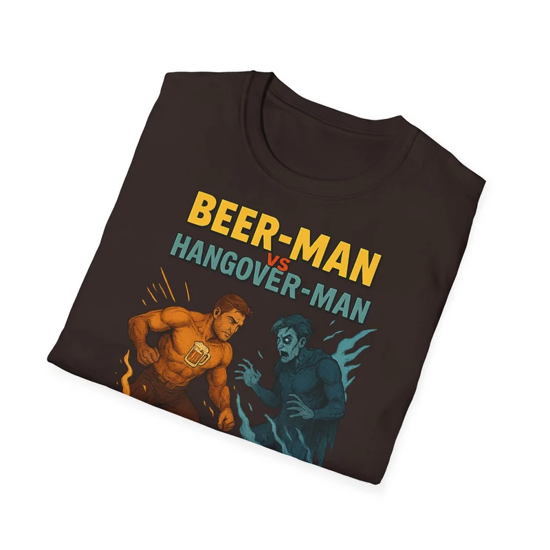 Unisex Softstyle T-Shirt - Beer-Man vs Hangover Man