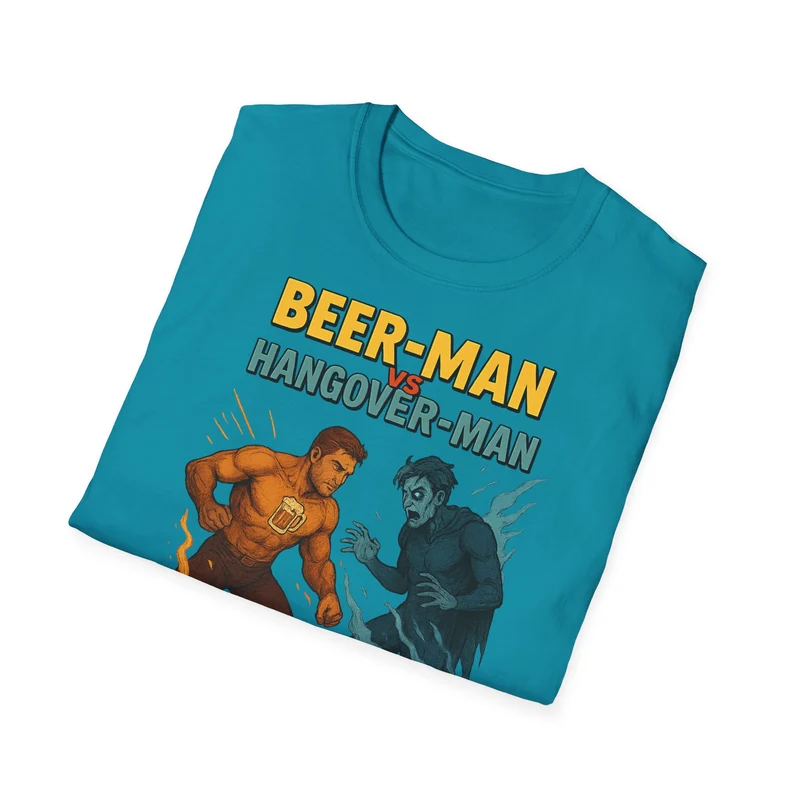 Unisex Softstyle T-Shirt - Beer-Man vs Hangover Man