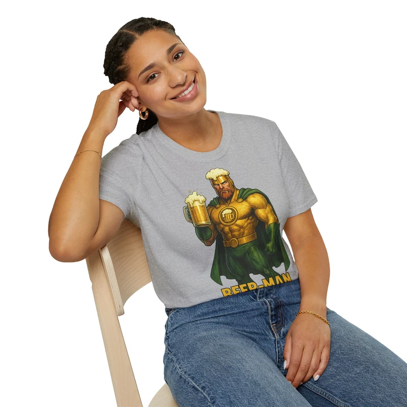 Unisex Softstyle T-Shirt - Beer-Man Superhero