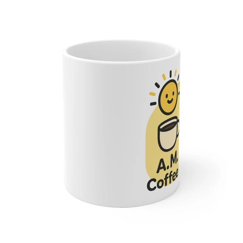 Keramische Koffietas: AM Coffee / PM Beer