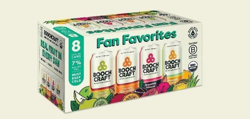Hard Kombucha Boochcraft 8pk Variety