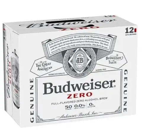 NA Beer Budweiser 12pk Zero
