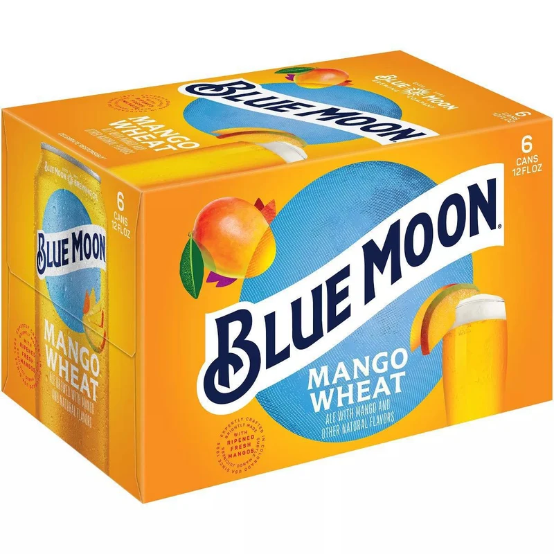 Beer Blue Moon 6pk Mango Wheat