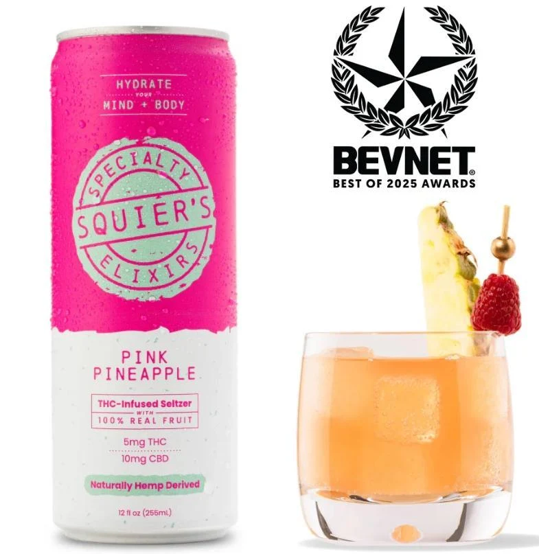 NA THC Squier's Specialty Elixir's 4pk Pink Pineapple