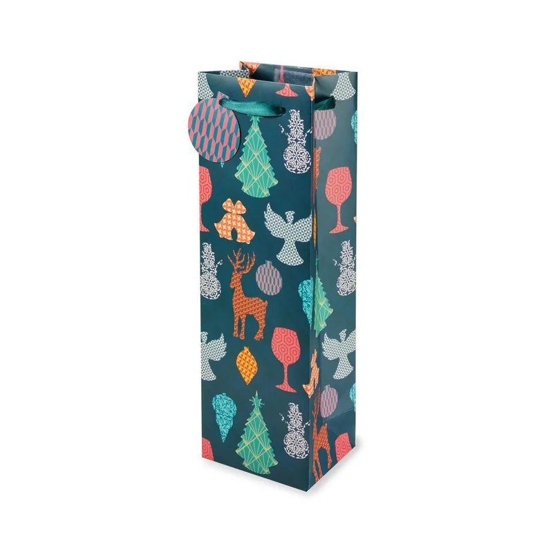 Misc Gift Bag Cakewalk Holiday Patterned Icons Wine bag