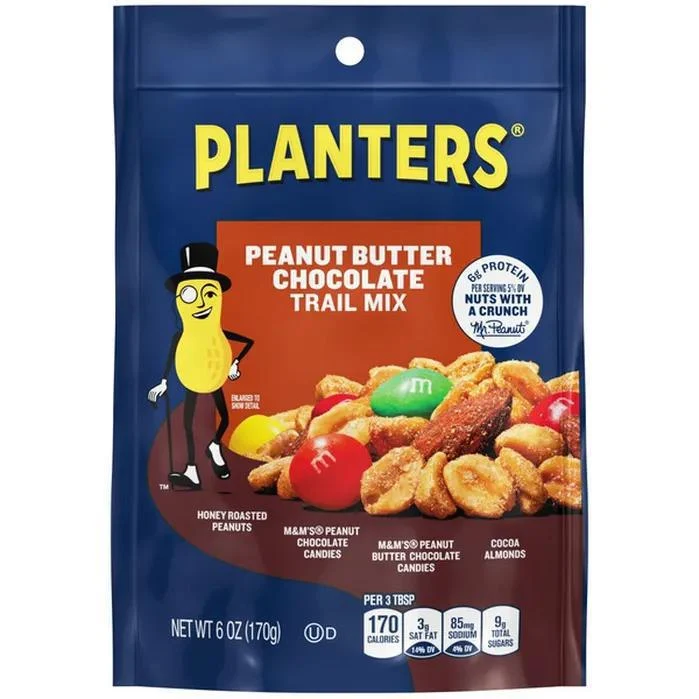 Misc Snacks Planters 6oz Trail Mix Peanut butter Chocolate 422450