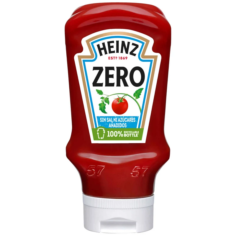 Heinz Tomato Ketchup Zero Top Down 425g