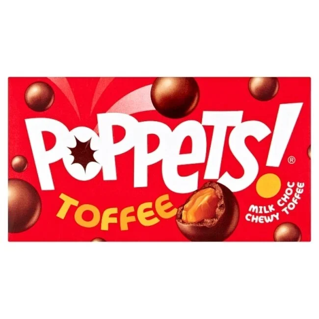 Poppets Chewy Toffee Covered in Milk Chocolate 39g