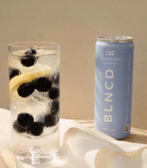 CBD BLNCD Sparkling Water Blueberry Lemon 777028
