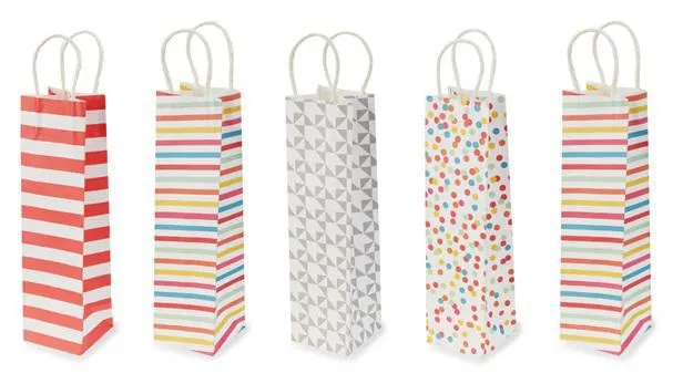 Gift Bag Assortment 5 Single bottle bags 9913