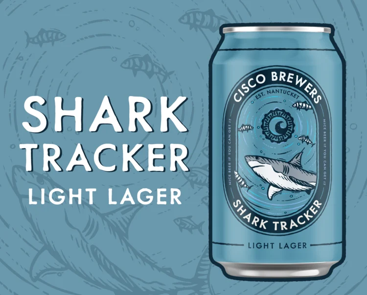Beer Cisco Brewers 4pk 16oz Cans Shark Tracker Lager 04974