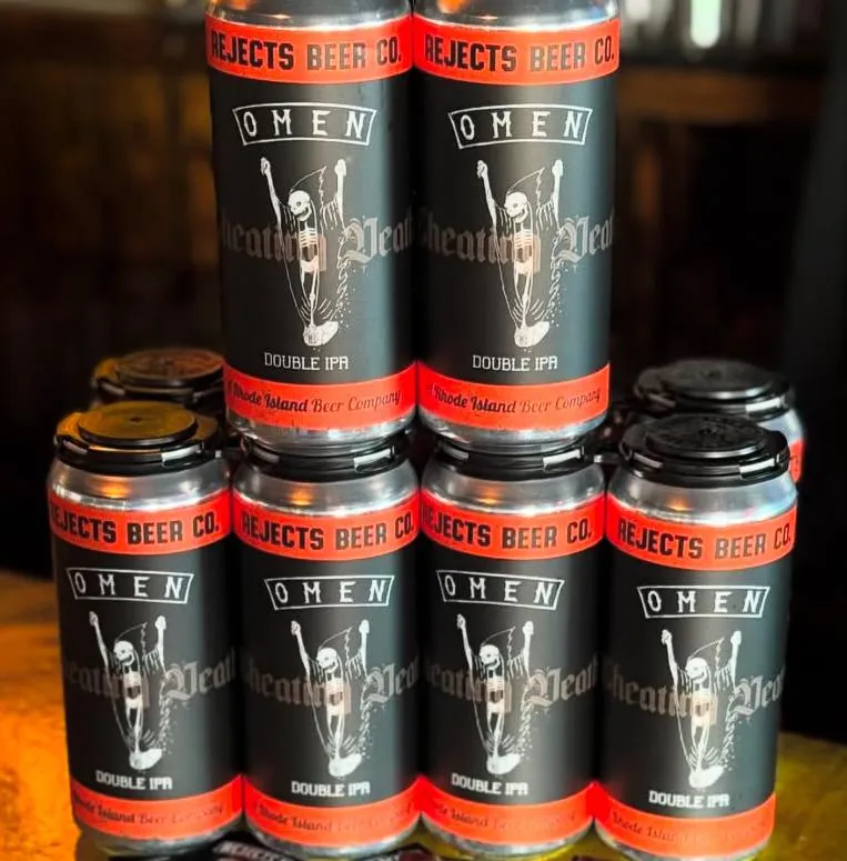 Beer RI Rejects Beer Co. 4pk OMEN Cheating Death IIPA