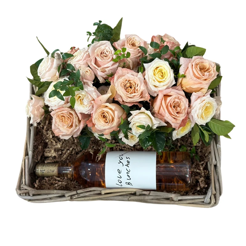 I love you bunches rosé and blush rose arrangement from Young Designs Floral Studio (must be pre-ordered)