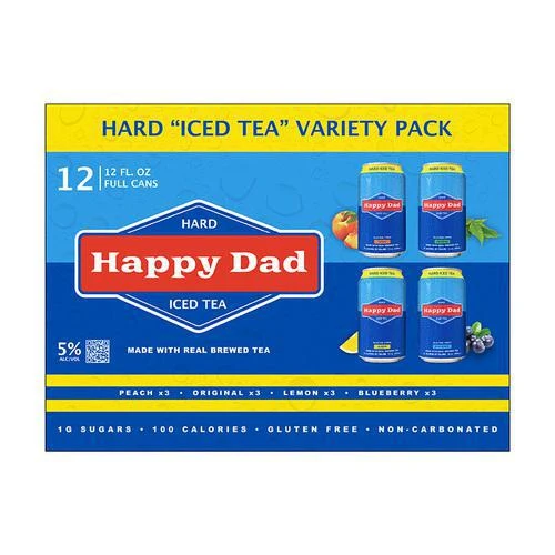 Seltzer Happy Dad 12pk Hard Iced Tea Variety Gluten Free 203614