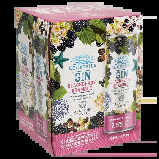 Cocktail Coastal Cocktails 4pk Blackberry Bramble
