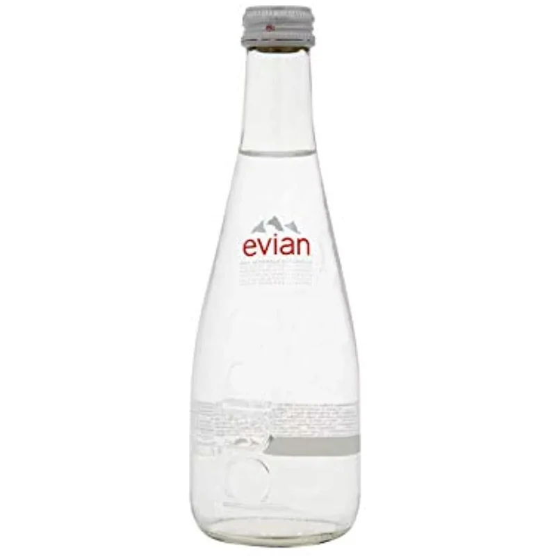 N/A Water Evian 330ml Sparkling glass bottle