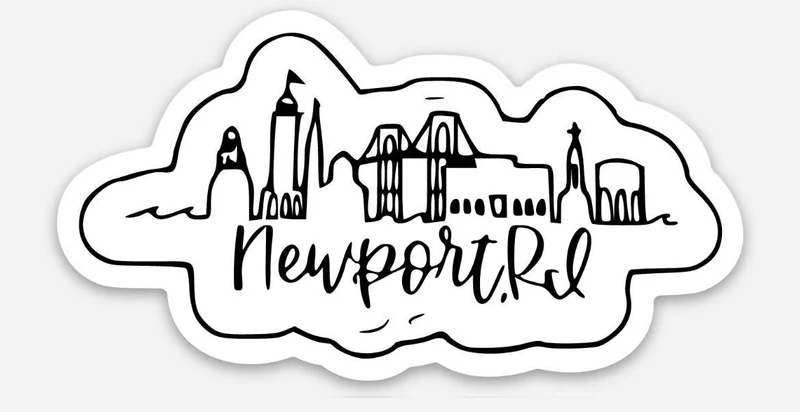 Misc MadebyBonnieRI Newport RI Skyline Magnet