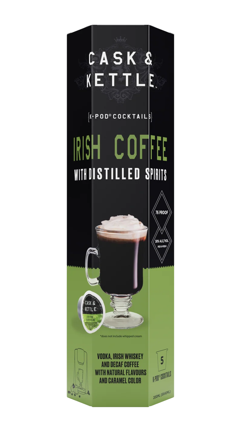 Cocktail 5pk K-Pod Cask & Kettle Irish Coffee