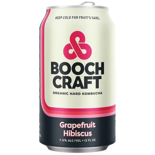 Hard Kombucha Boochcraft 6pk Grapefruit Hibiscus Organic