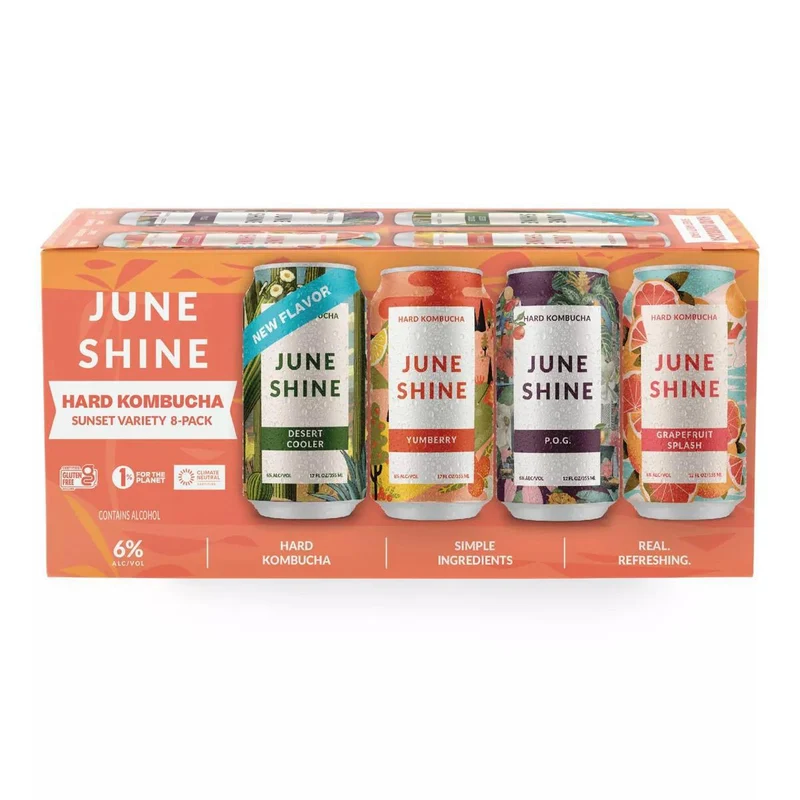 Kombucha June Shine 8pk Sunset Variety 01879