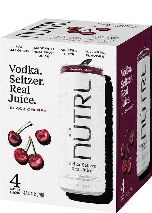 Seltzer NUTRL 4pk Black Cherry 205011