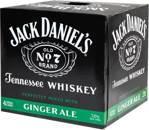Cocktail Jack Daniels 4pk Ginger Ale