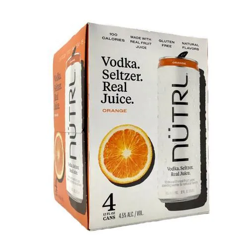 Seltzer NUTRL 4pk Orange